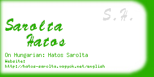 sarolta hatos business card